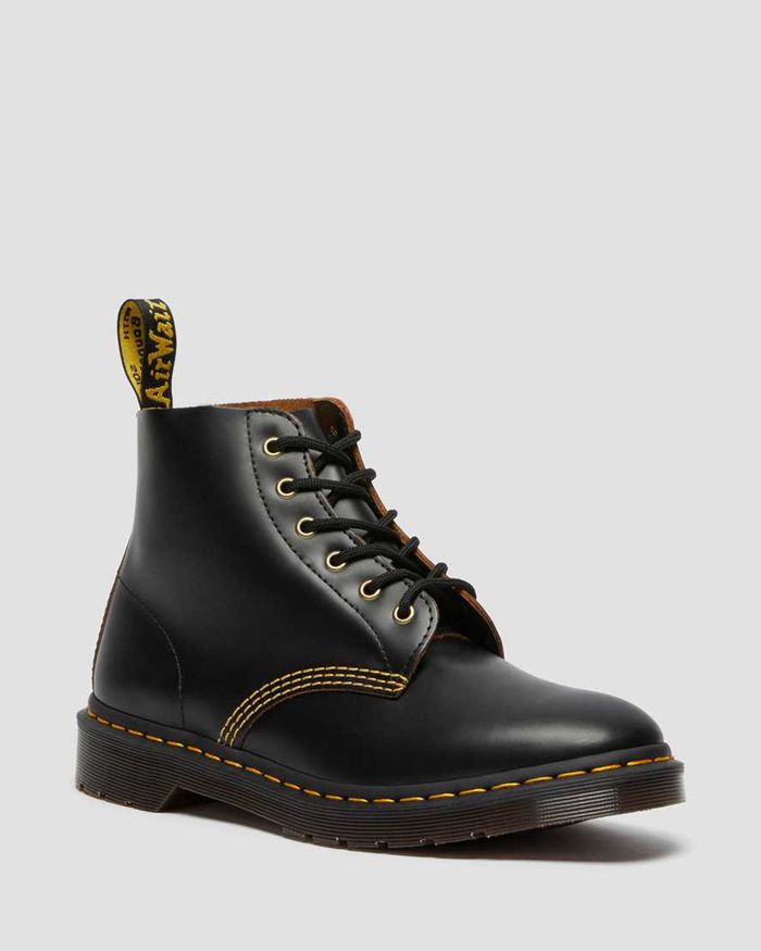 Dr Martens Vintersko Herre Svart 101 Vintage Smooth Læder 7983RFWBZ